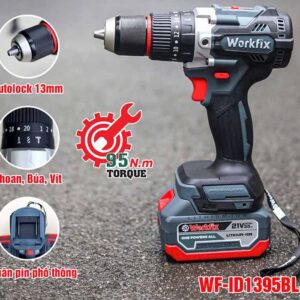 Bộ khoan pin Workfix 13mm - WF-ID1395BL 3a - 21v (1)