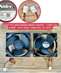 Quạt tủ lạnh SANYO hãng Nidec 3 dây 12v 0.09A - 9.9