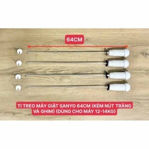 Ti treo máy giặt SANYO 64CM kèm nút trắng và ghim dùng cho máy 12-14 kg