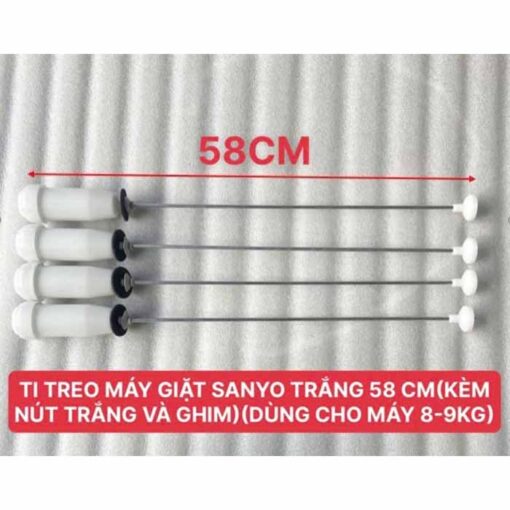 Ti treo máy giặt SANYO trắng 58CM kèm nút trắng và ghim dùng cho máy 14-16 kg