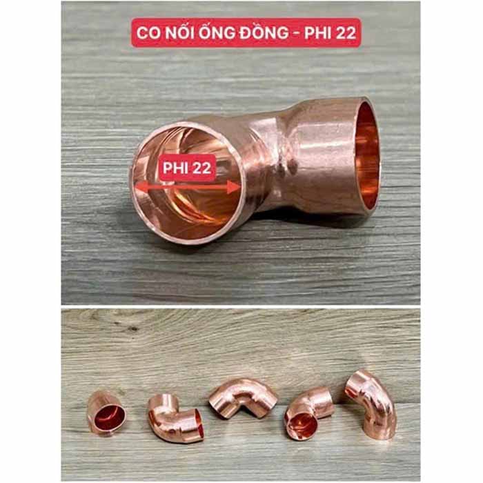 Co nối ống đồng phi 22