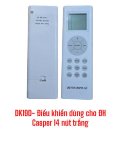 Điều khiển dùng cho điều hòa Casper 14 nút trắng - DK19D