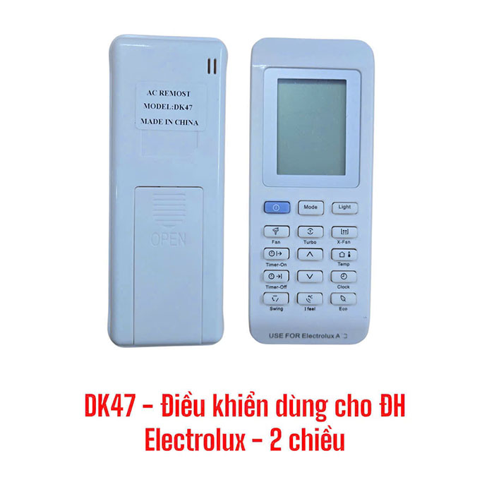 Điều khiển dùng cho điều hòa Electrolux - 2 chiều - DK47