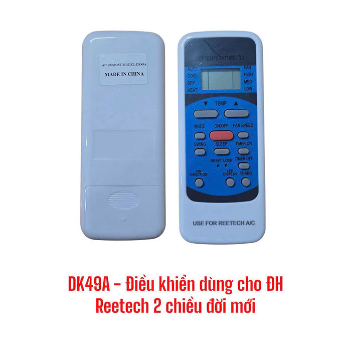 Điều khiển dùng cho điều hòa Reetech đời mới - 2 chiều - DK49A