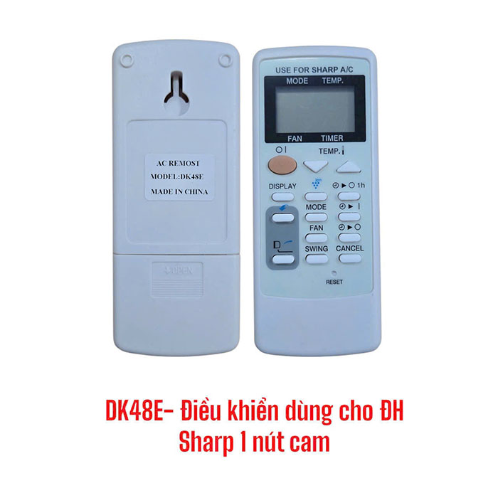 Điều khiển dùng cho điều hòa Sharp 1 nút cam - 2 chiều - DK48E