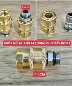 Khớp nối nhanh 14 dùng cho máy bơm phi 14 dài 4.5cm