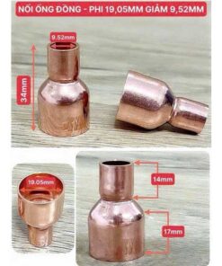 Nối ống đồng phi 19.05mm giảm 9.52mm