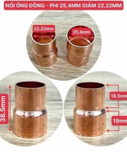 Nối ống đồng phi 25.4mm giảm 22.22mm