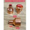 Nối ống đồng phi 28.58mm giảm 12.55mm