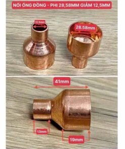Nối ống đồng phi 28.58mm giảm 12.55mm