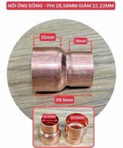 Nối ống đồng phi 28.58mm giảm 22.22mm