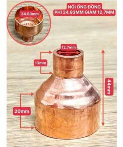 Nối ống đồng phi 34.93mm giảm 12.7mm