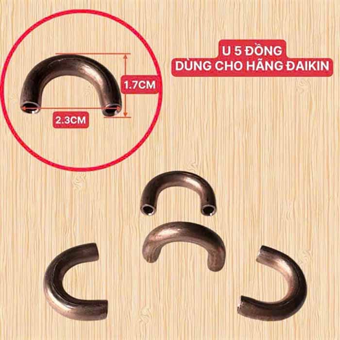 Ống nối chữ U 5 đồng dành cho hãng Daikin