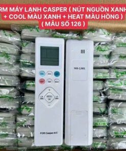 Remot máy lạnh Casper nút nguồn xanh cool màu xanh heat màu hồng mẫu số 126