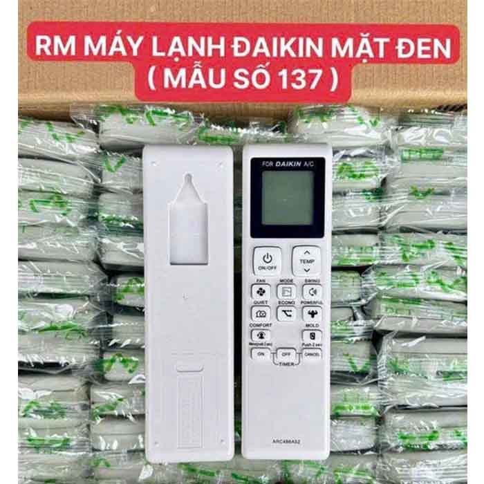 Remot máy lạnh Daikin mặt đen mẫu số 137
