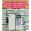 Remot máy lạnh Sumikura mặt đen nút nguồn xanh nhạt mẫu số 129