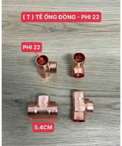 Tê ống đồng phi 22