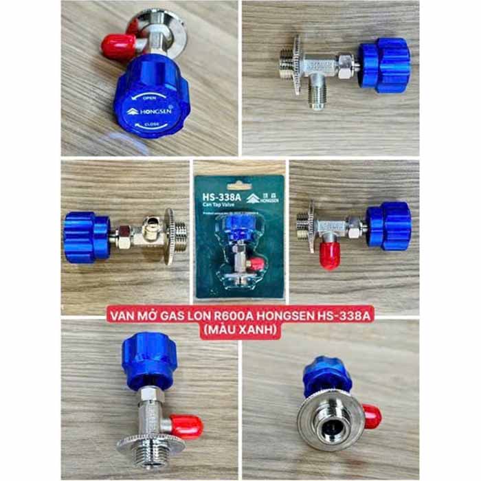 Van mở GAS lon Ron R600A Hongsen HS-338A màu xanh